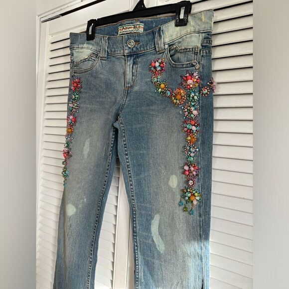 COPY - Extremely RARE Vintage Allen B by Allen Schwartz Jewelled Jeans women’s … - Picture 8 of 15